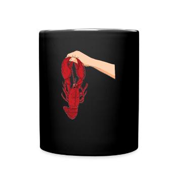 Hummer Lobster - Tasse einfarbig - Schwarz - Vorne