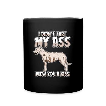 Irischer Wolfshund - Tasse einfarbig - Schwarz - Vorne