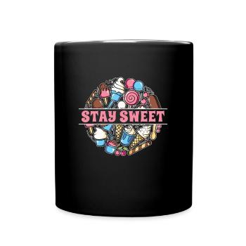 Ice Cream Stay Sweet Frozen Fruit Ice Cream Lover - Full Colour Mug - black - Front