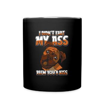 Boxer Hund Deutscher Boxer - Tasse einfarbig - Schwarz - Vorne