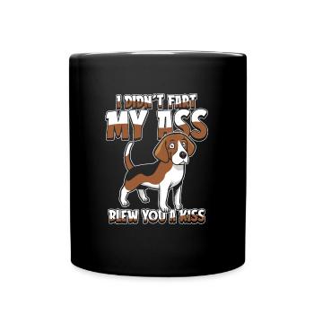 Beagle Je n’ai pas pété mes fesses t’a soufflé un baiser - Mug uni - noir - Devant
