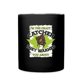 Softball Fänger - Tasse einfarbig - Schwarz - Vorne
