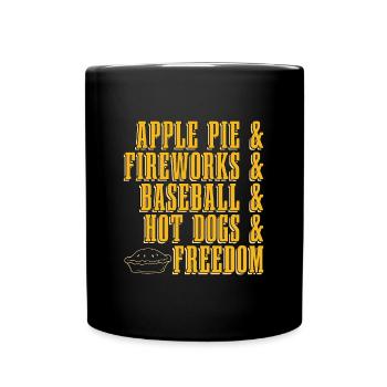 Apple Pie & Fireworks & Baker Pastries Apple Fruit - Tasse einfarbig - Schwarz - Vorne