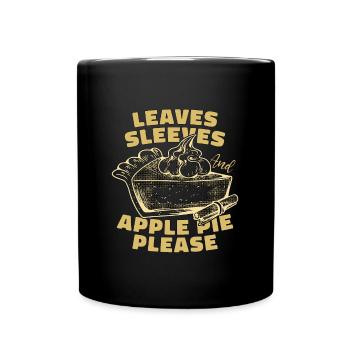 Apple Pie Leaves Sleeves And Apple Tree Pastries - Full Colour Mug - black - Front