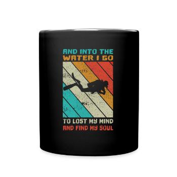 Scuba Diving - Tank Diver Saying - Full Colour Mug - black - Front
