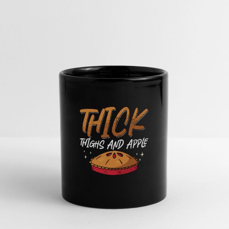 Apple Pie Thick Thighs And Apple Baking Cooking Full Colour Mug