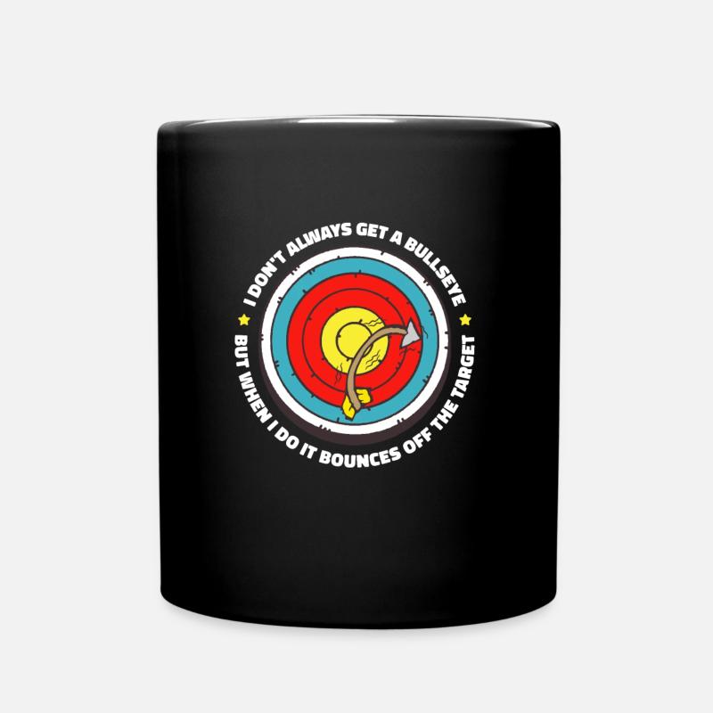Bogenschießen Bogensport Bogenschütze Lustig - Tasse einfarbig - Schwarz