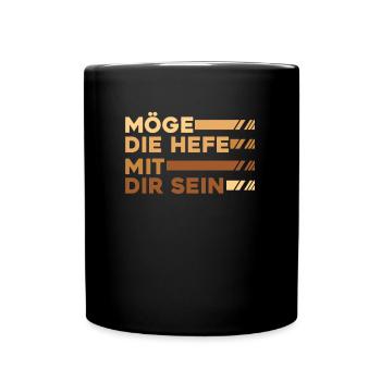 Backen Bäcker Bäckerei Hefe Bckermeister - Tasse einfarbig - Schwarz - Vorne