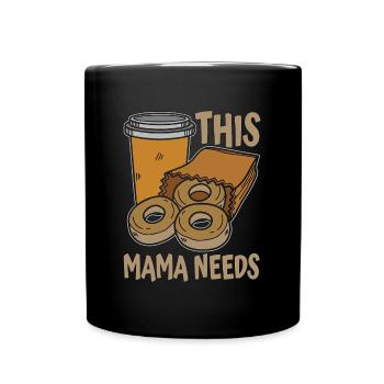 Café et beignets Cette maman a besoin d’un amateur de café - Mug uni - noir - Devant