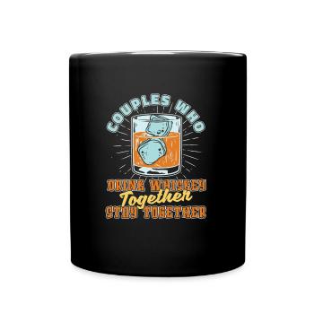 Whisky Whiskey Pair - Full Colour Mug - black - Front