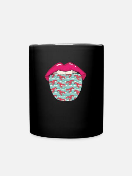 Hummer Lobster Zunge - Tasse einfarbig - Schwarz