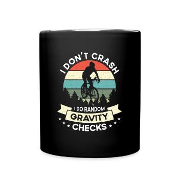 Bicycle I Don't Crash I Do Retro Bicycling Cyclist - Full Colour Mug - black - Front