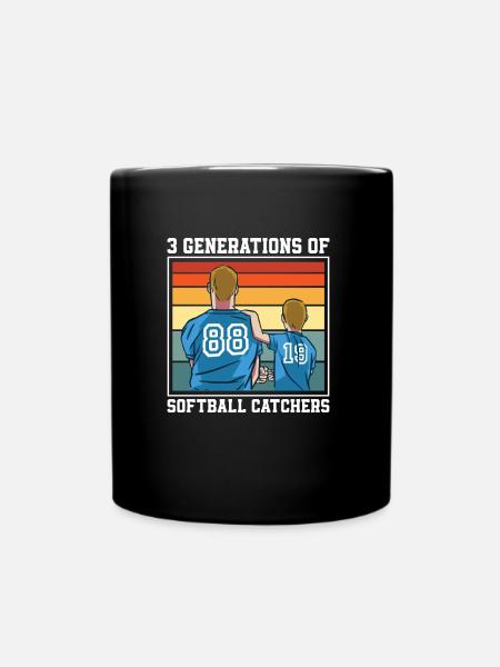 Softball - Tasse einfarbig - Schwarz