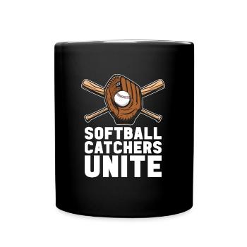 Softball Catcher - Full Colour Mug - black - Front