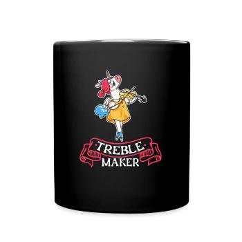 Violon Licorne Treble Maker - Mug uni - noir - Devant