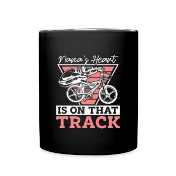 BMX Racing Nana's Heart Is On That Track Bicycle - Tasse einfarbig - Schwarz - Vorne