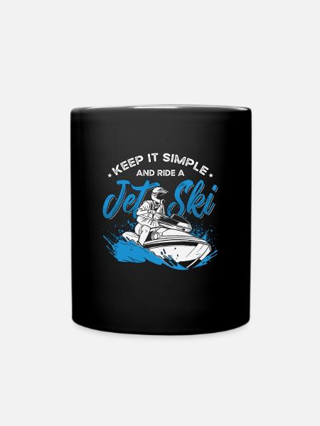 Jet Skiing Keep It Simple And Watercraft Jet Skier - Full Colour Mug - black
