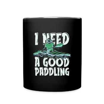 Kayak J’ai besoin d’un bon paddle Amateur de kayak à rames - Mug uni - noir - Devant