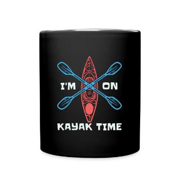 Kayak Je suis sur Kayak Temps Canoë Kayak Lover - Mug uni - noir - Devant