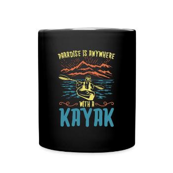 Kayaking Paradise est partout Canoë Kayak Lamateur - Mug uni - noir - Devant