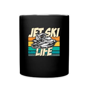 Jet Skiing Jet Ski Life Retro Watercraft Jet Skis - Full Colour Mug - black - Front