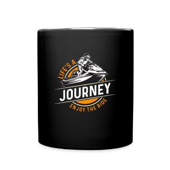 Jet Skiing Life's A Journey Enjoy The Ride Skier - Full Colour Mug - black - Front