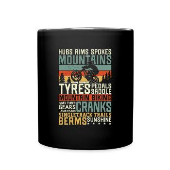 Moyeux de VTT Jantes Spokers Racing Cycliste - Mug uni - noir - Devant