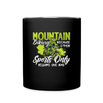 VTT parce que d’autres sports vélo de course - Mug uni - noir - Devant