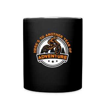 Mountain Bike Here's To Another Year Bike Racing - Full Colour Mug - black - Front