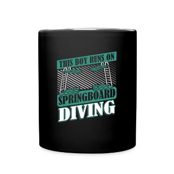 Diving Diving Boy - Full Colour Mug - black - Front