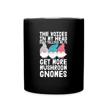 Mushroom Picker Mushrooms Funny Mushroom Dwarf - Full Colour Mug - black - Front