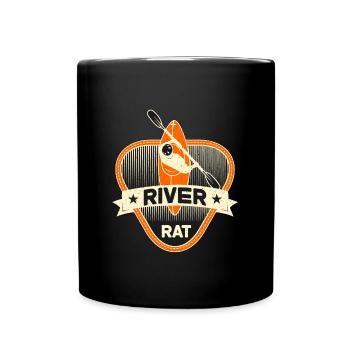 Rafting River Rat White Water Rafting Water Sports - Tasse einfarbig - Schwarz - Vorne