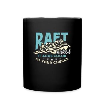 Rafting Raft nu Il ajoute de la couleur Kayak Boating - Mug uni - noir - Devant