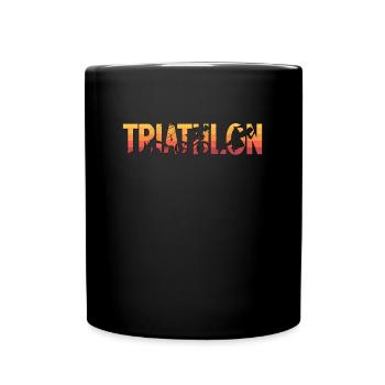 Triathlon Swimming Sprinting Cycling Competition - Tasse einfarbig - Schwarz - Vorne
