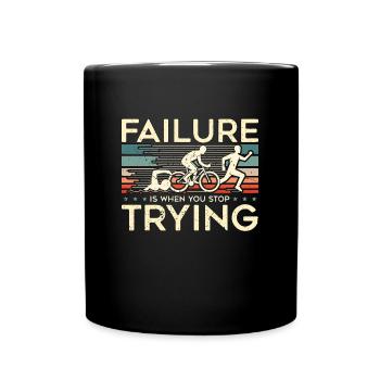 Triathlon Failure Is When You Retro Competition - Tasse einfarbig - Schwarz - Vorne