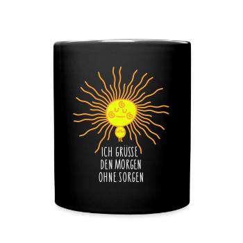Yoga Sonnengruß Meditation (b) - Tasse einfarbig - Schwarz - Vorne