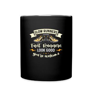Les coureurs lents du semi-marathon s’entraînent en course 13.1 - Mug uni - noir - Devant