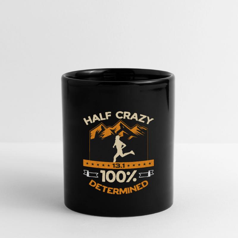 Semi-marathon Half Crazy 13.1 Course déterminée à 100% Mug uni