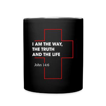 Jesus Glaube Bibelstudium Christentum Gott - Tasse einfarbig - Schwarz - Vorne