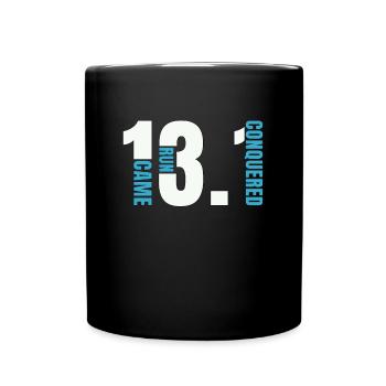 Semi-marathon 13.1 Came Run Conquered Running Race - Mug uni - noir - Devant