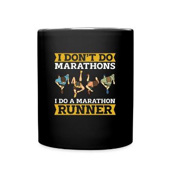 Semi-marathon Je ne fais pas de marathons d’athlétisme - Mug uni - noir - Devant
