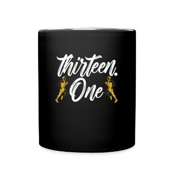 Half Marathon Thirteen One Athletic Marathoner - Tasse einfarbig - Schwarz - Vorne