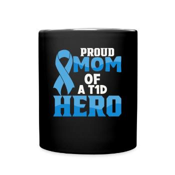 Diabetes Awareness Blue Diabetes Band Diabetes - Full Colour Mug - black - Front