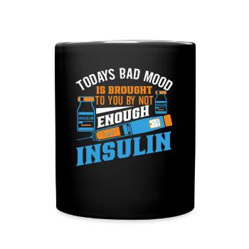 Diabetes Awareness Blue Diabetes Band Diabetes - Full Colour Mug - black - Front