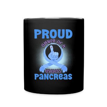 Diabetes Awareness Blue Diabetes Band Diabetes - Full Colour Mug - black - Front