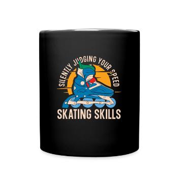 Speed Skating Silently Judging Your Short Track - Tasse einfarbig - Schwarz - Vorne