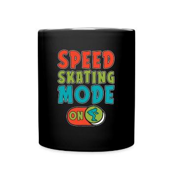 Le mode patinage de vitesse sur courte piste aime le patineur - Mug uni - noir - Devant