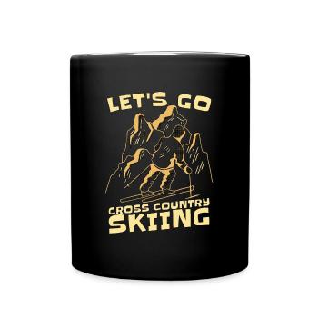Ski de fond Let’s Go Cross Sports d’hiver - Mug uni - noir - Devant