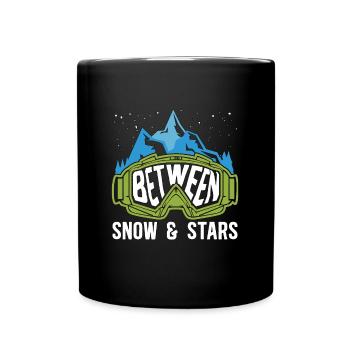 Cross Country Skiing Between Snow & Stars Skier - Full Colour Mug - black - Front