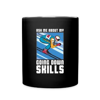 Cross Country Skiing Ask Me About My Ski Racing - Full Colour Mug - black - Front